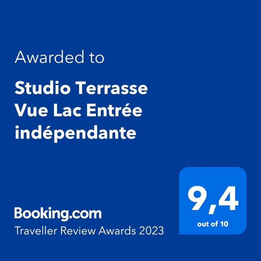 Studio Terrasse Vue Lac Entrée indépendante Font Esterno foto